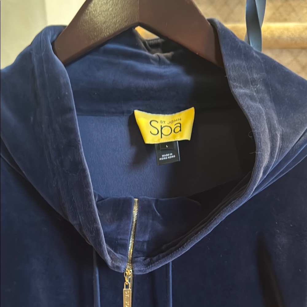 St. John Spa Blue Velvet Hoodie